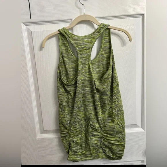 ATHLETA Fast Track Ruched Compression Tank Top Green Gray size medium - Picture 6 of 7